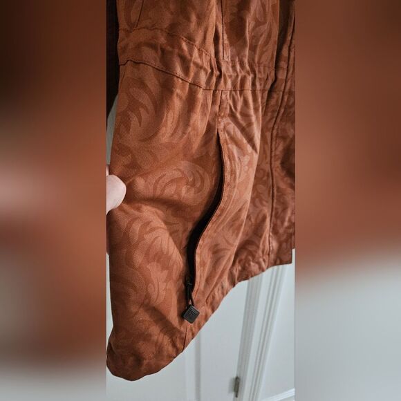 Tribal Women's Rust Utility Jacket with Floral Swirl Design - Picture 3 of 7